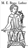 M. E. Brune, Luthier logo